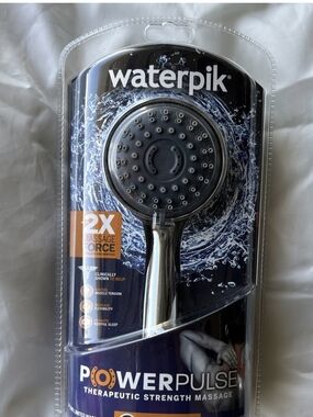 Waterpik PowerPulse Handheld Shower Head in Chrome and Gray